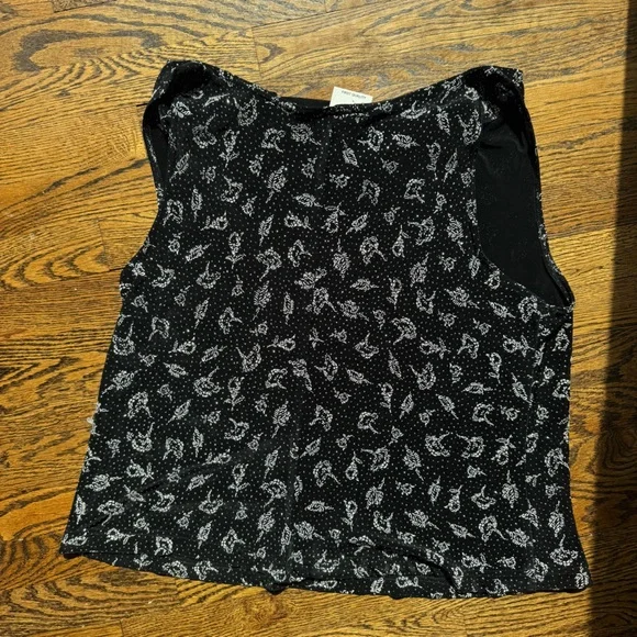 Betsy’s Things Made in USA NWT Vintage Black Floral Women's Cowl Neck Top 2X - Picture 6 of 6